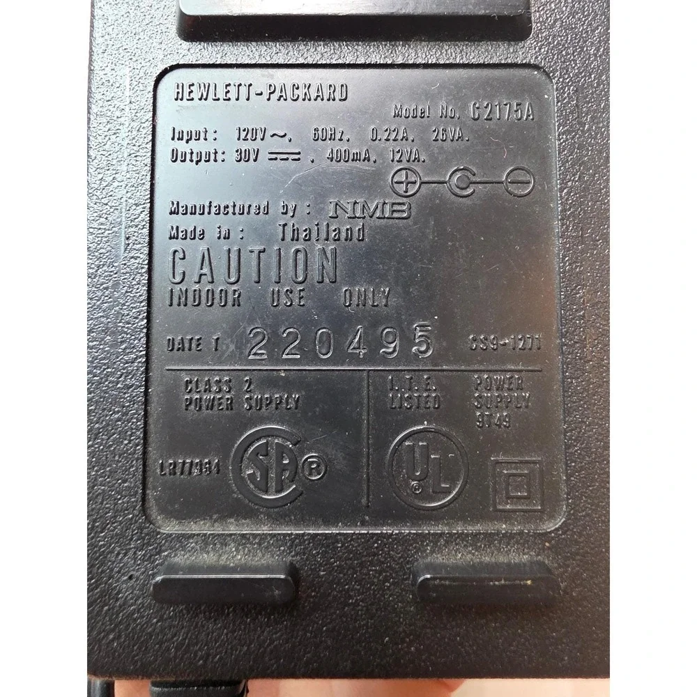 HP Hewlett-Packard C2175A AC Adapter Power Supply 30V 400mA‎ 9100-5124 E1